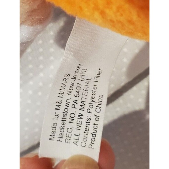 M&M Orange Halloween Fun Friend Plush Toy With Witch's Hat And Broom Decor - Picture 6 of 6